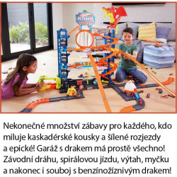 Mattel Hot Wheels City Garáž s drakem