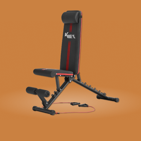 KM-Fit skládací posilovací lavice multifunkční