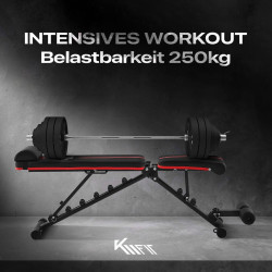 KM-Fit skládací posilovací lavice multifunkční