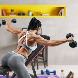 KM-Fit skládací posilovací lavice multifunkční