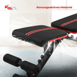 KM-Fit skládací posilovací lavice multifunkční