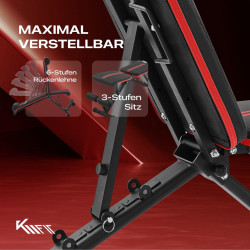 KM-Fit skládací posilovací lavice multifunkční