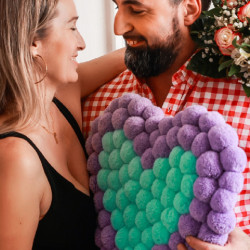 POM-POM srdce z bambulek