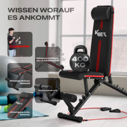 KM-Fit skládací posilovací lavice multifunkční